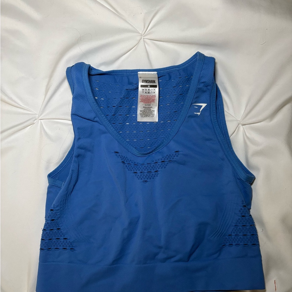 Gymshark Blue Cropped Tank Top